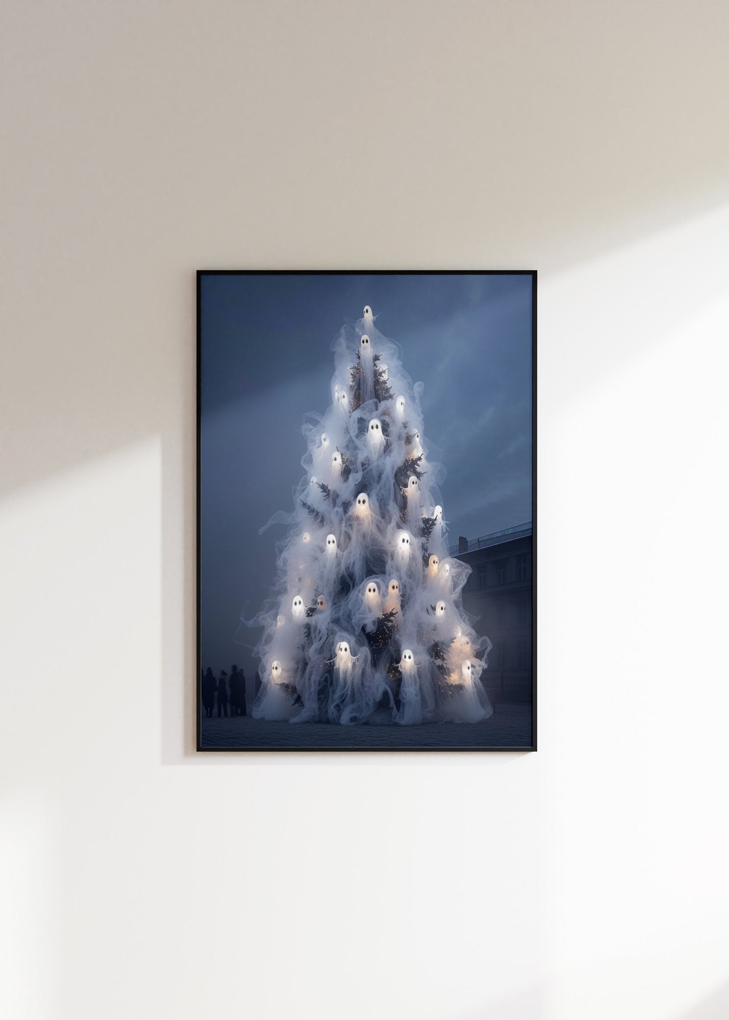 Ghosts On A Christmas Tree Print