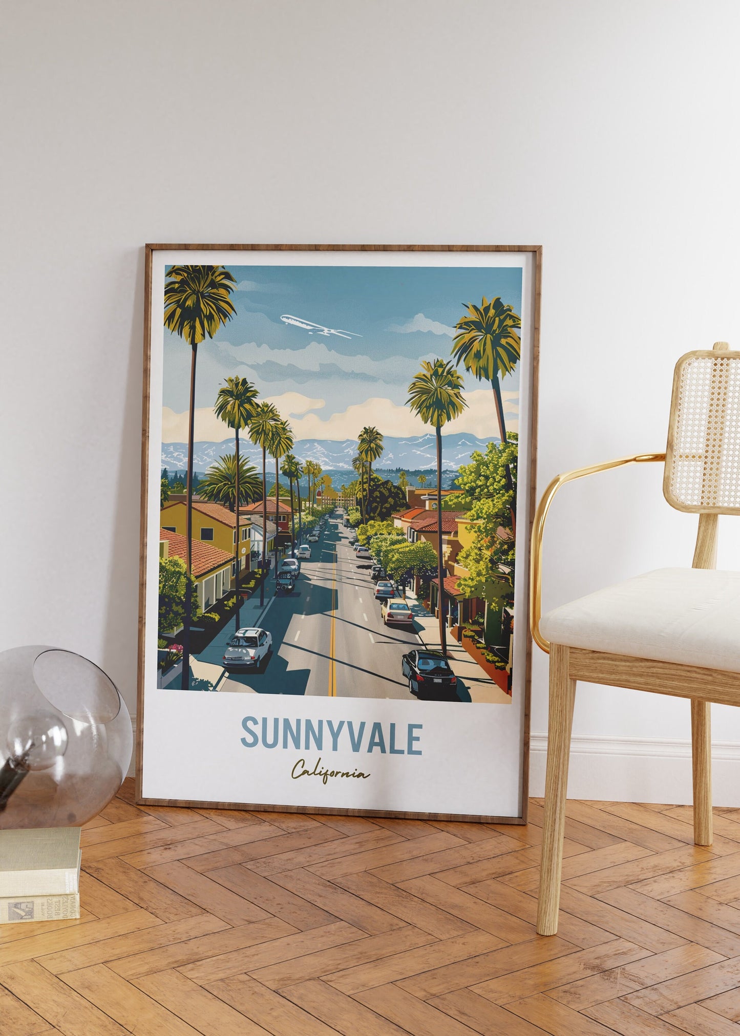 Sunnyvale California Travel Poster, Sunnyvale Wall Art