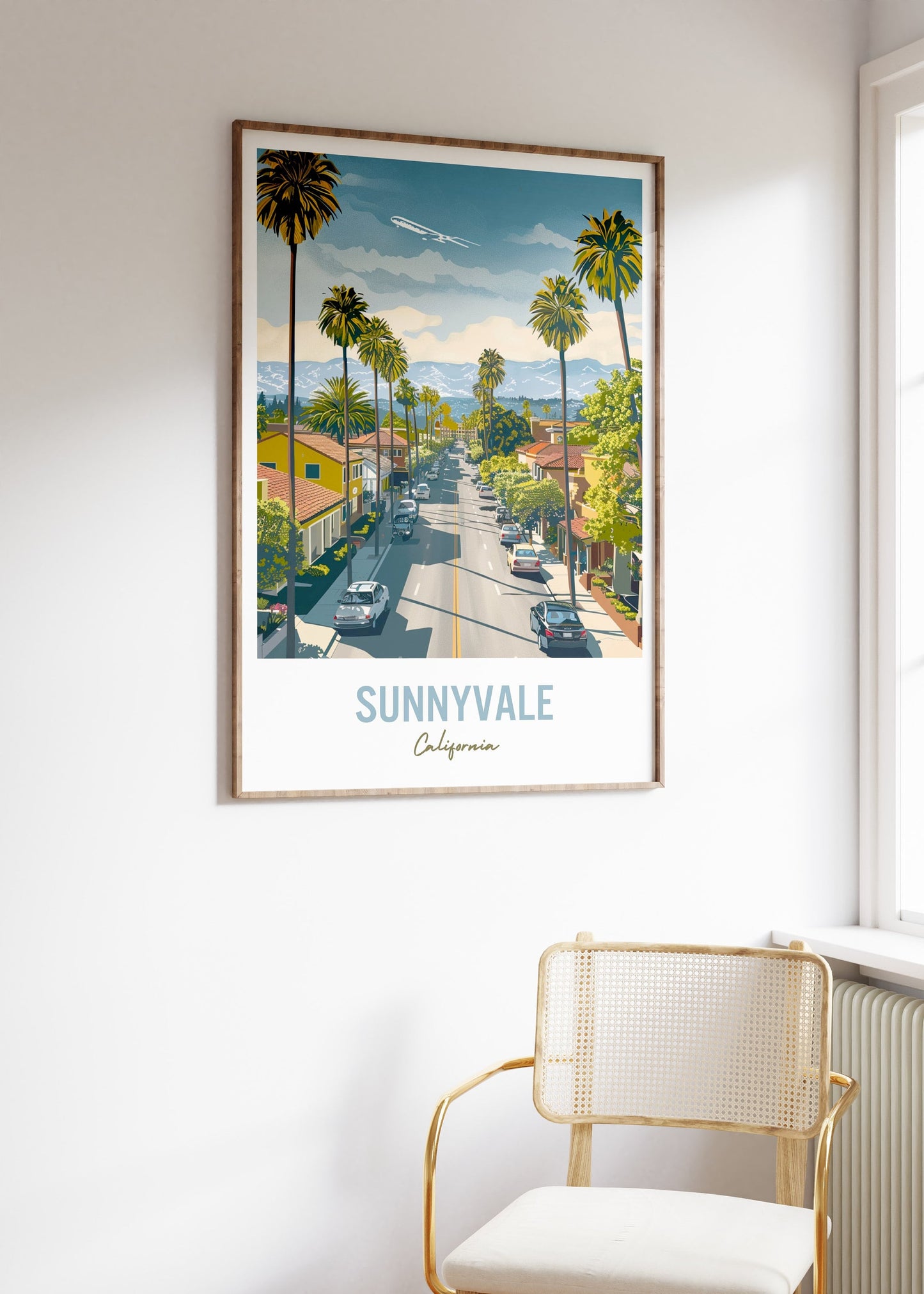 Sunnyvale California Travel Poster, Sunnyvale Wall Art