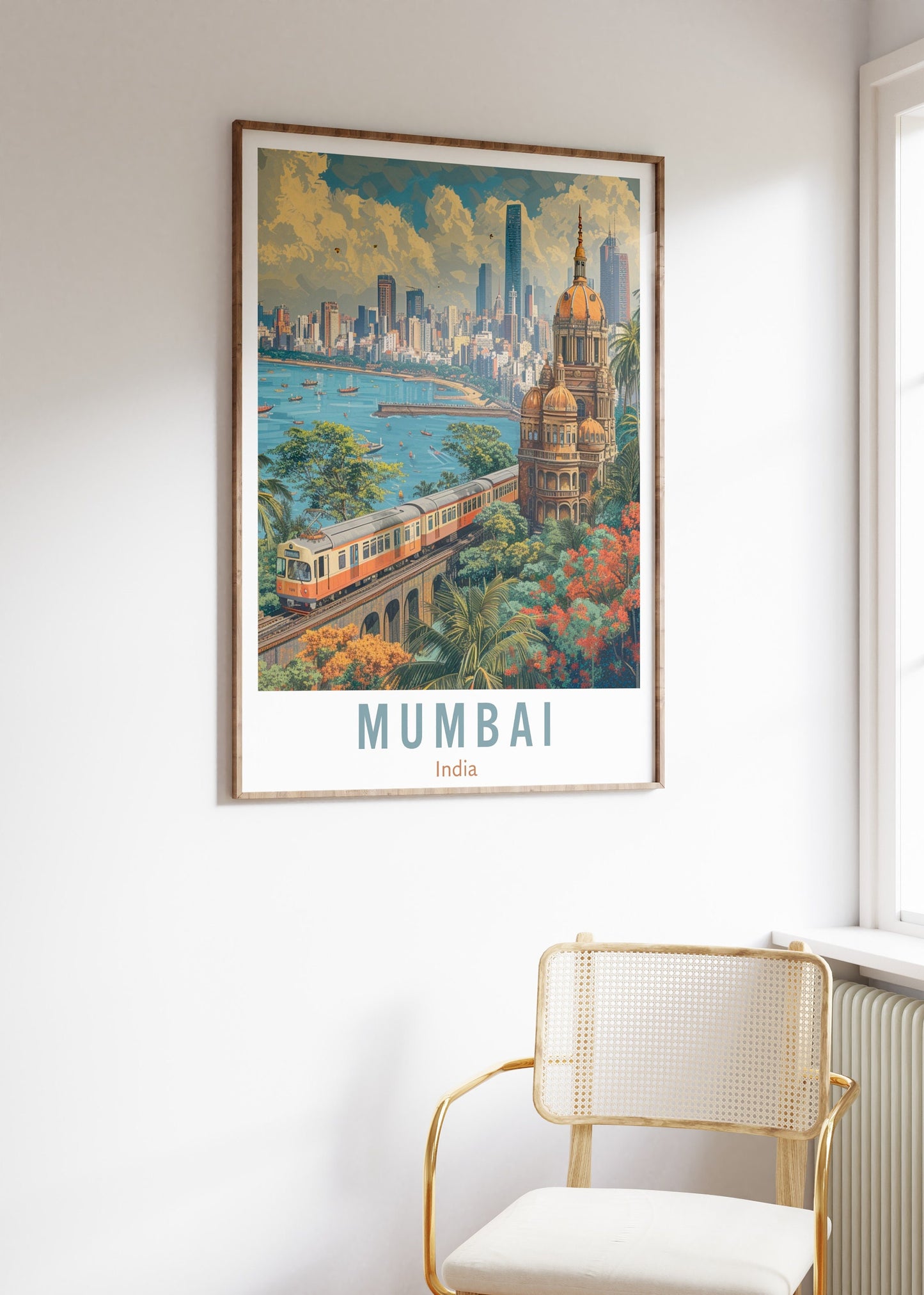 Mumbai Travel Poster, Mumbai Wall Art