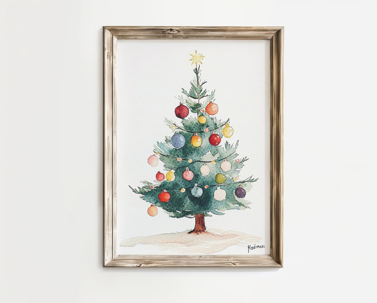 Vintage Christmas Tree Poster