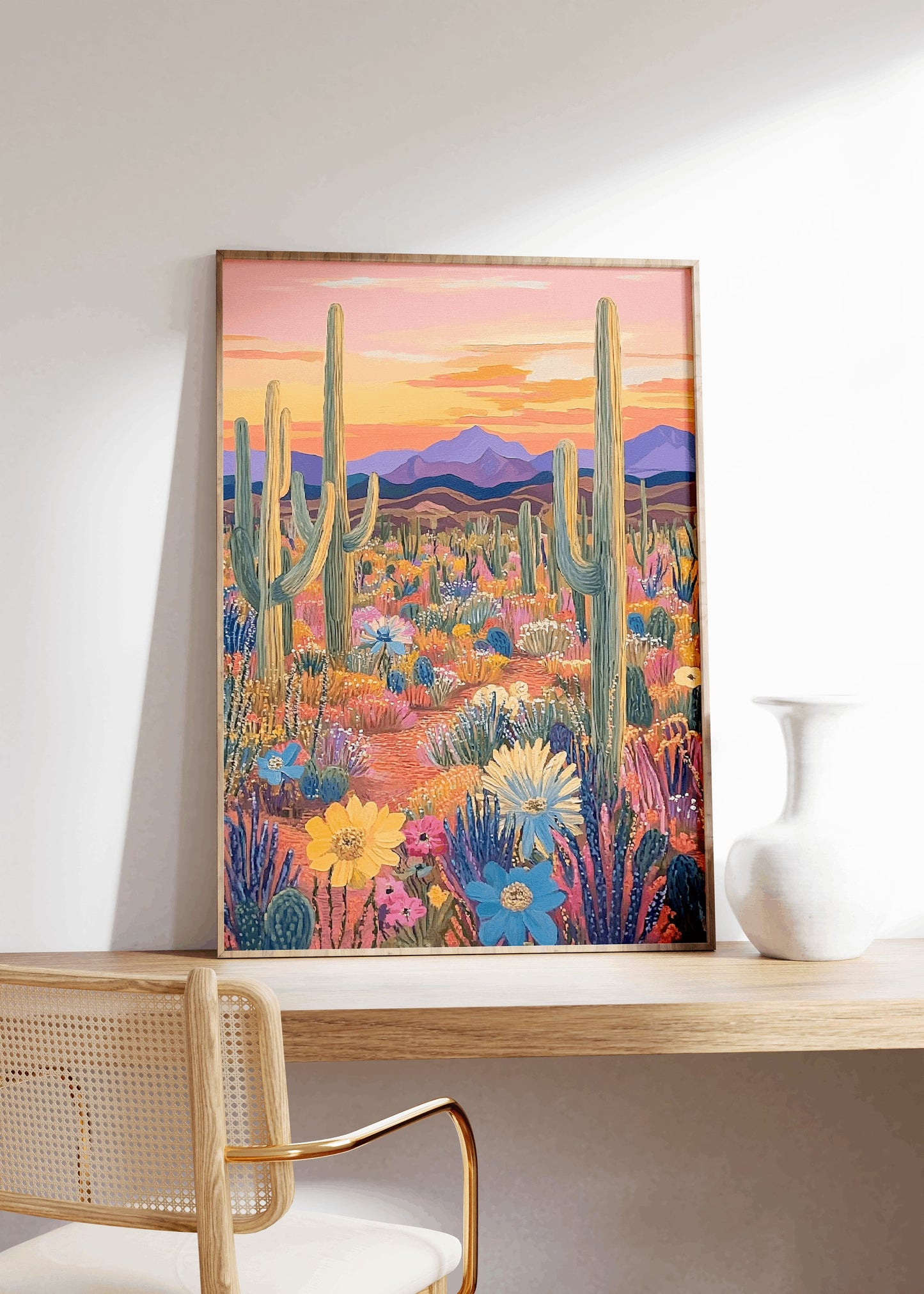 Matisse Style Vintage Desert Poster, Western Art Print