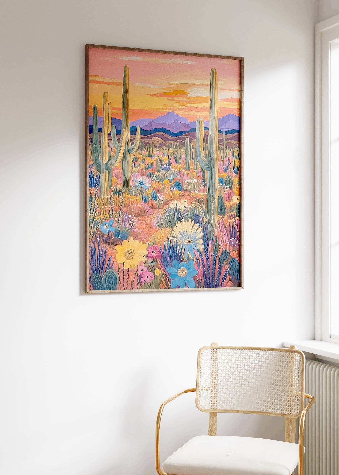 Matisse Style Vintage Desert Poster, Western Art Print