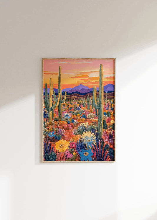 Matisse Style Vintage Desert Poster, Western Art Print