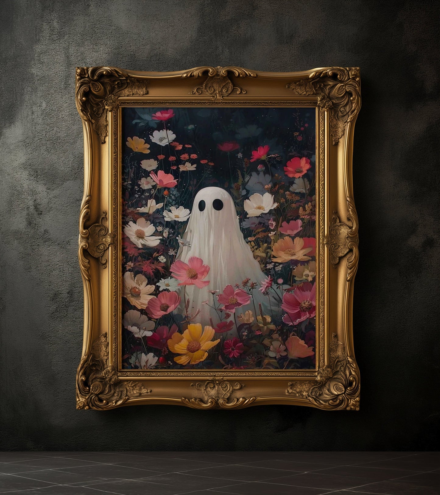 Ghost In The Wildflower Field Poster Print